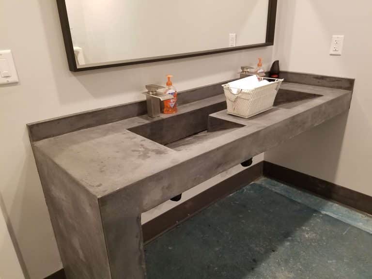 custom concrete kitchen sink